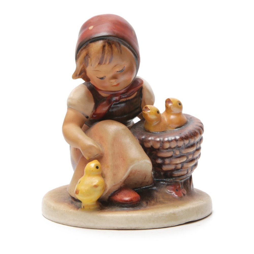 Vintage HUMMEL Chick Girl Porcelain Figurine 1950s 57/0 TMK 2 Full Bee Germany